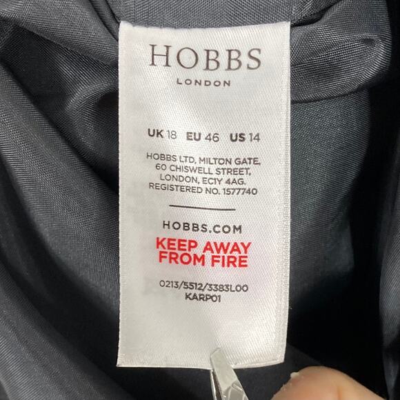 Nwot HOBBS London Dress 14 Wool Tweed Grey Plaid Check Shift”Karpoi”Lined Career - Picture 9 of 13